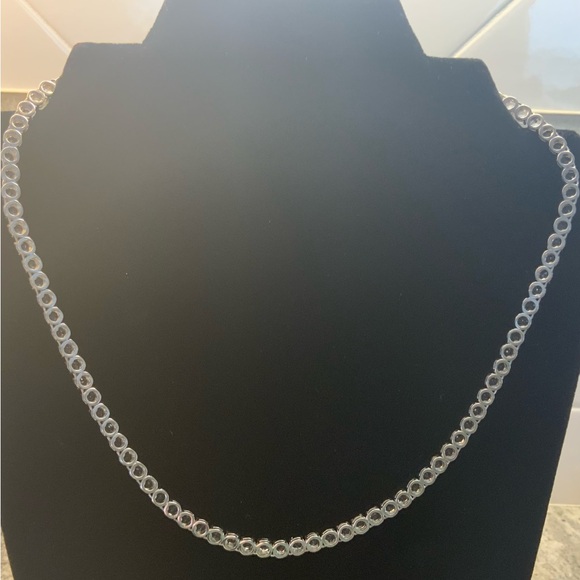 BRAND NEW Ross-Simons 925 silver tennis necklace&bracelet, white topaz stones. - Picture 5 of 16